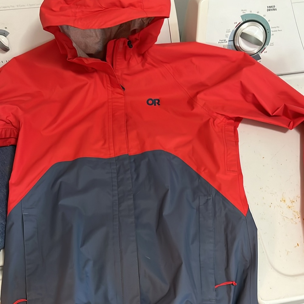 Outdoor Research Red and Gray Ski Jacket